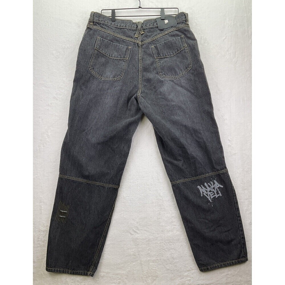 Vintage Y2K Makavelli Black Denim Jeans Mens sz 38x34 - Picture 5 of 9